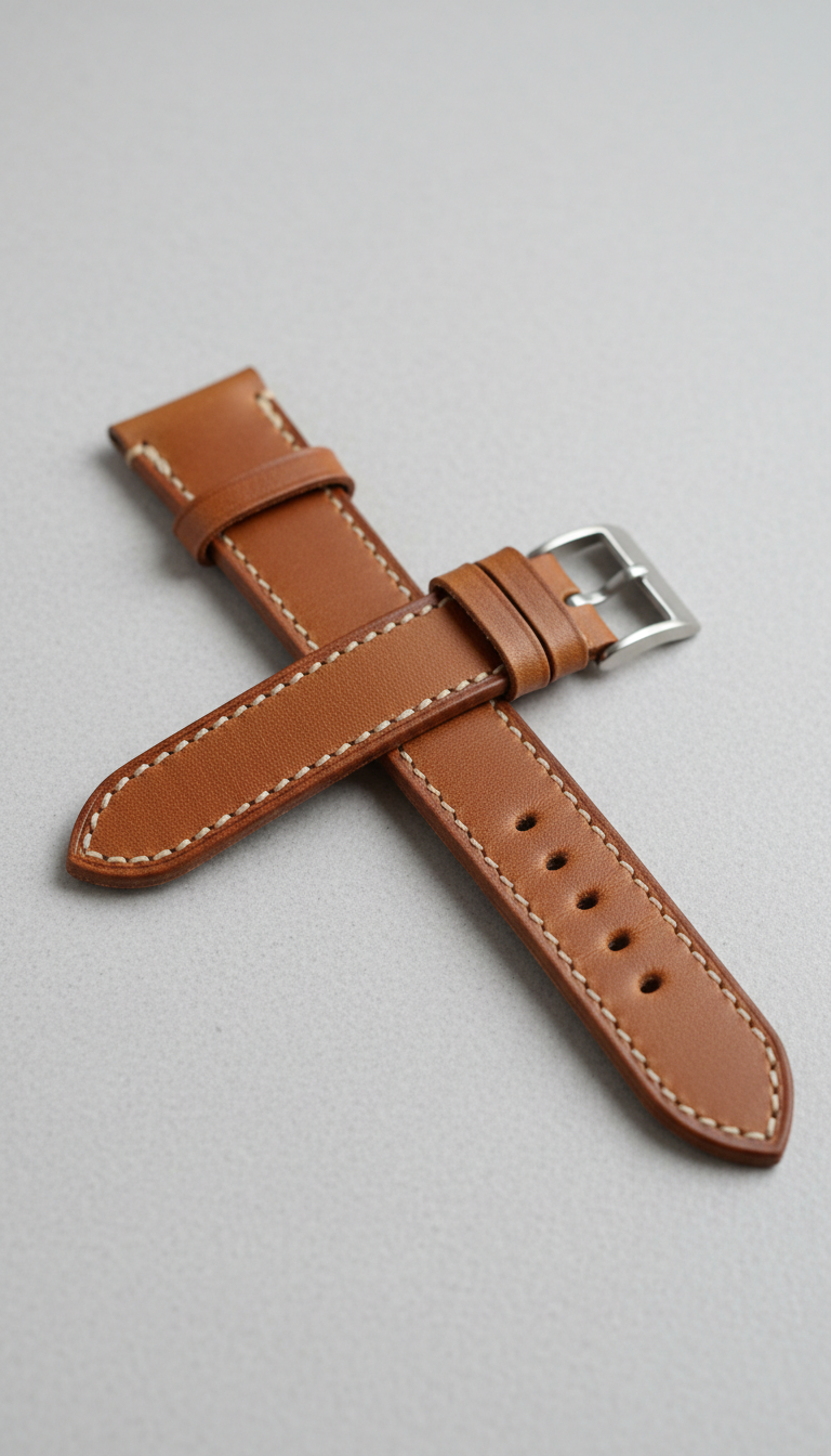 Smooth Dark Brown Strap 20mm for Seiko Watches
