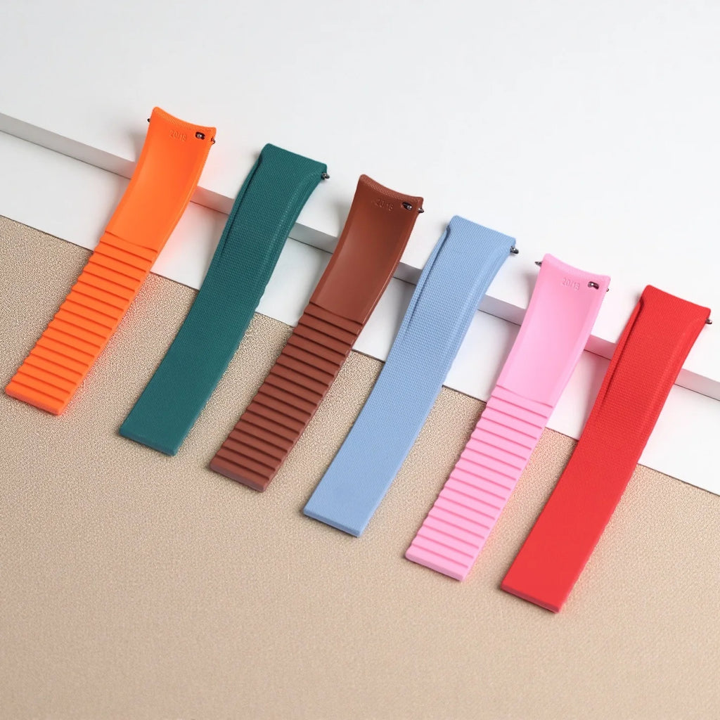Rubber Watch Strap Universal Curved End Quick Release